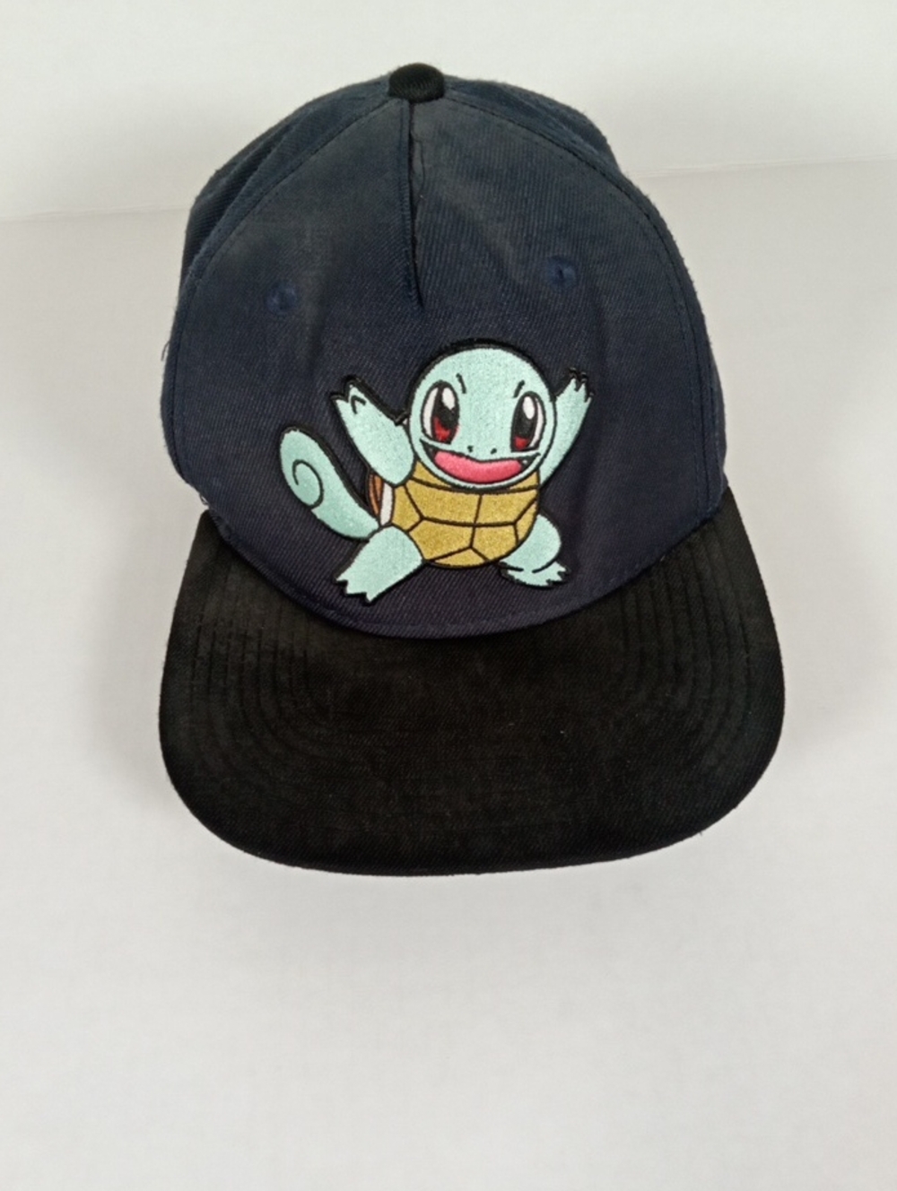 Pokemon Squirtle Embroidered Navy Cap K8ds One Size Square Brim